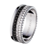 Boucheron Quatre Black Edition Small Ring With Diamonds