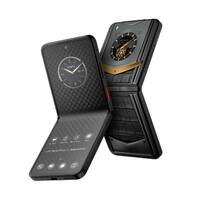 VERTU Ironflip YG Basalt Black Alligator Skin