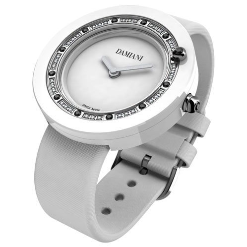 Damiani BELLE EPOQUE White Ceramic and Diamonds Ref.30014562
