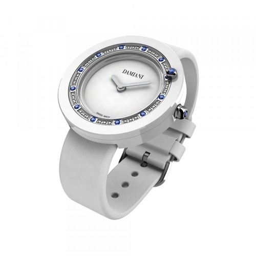 Damiani BELLE EPOQUE White Ceramic and Sapphires 30014564