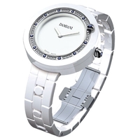 Damiani BELLE EPOQUE White Ceramic and Sapphires Ref.30017760