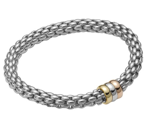 Fope браслет FLEX'IT NIUE White Gold & 3 Rondels 416BM
