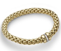 Fope браслет FLEX'IT NIUE Yellow Gold Diamonds 417B BBRM