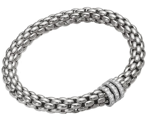 Fope браслет FLEX'IT NIUE White Gold Diamonds 418B BBRM