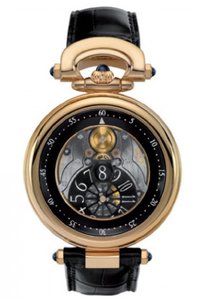 Bovet Fleurier 42 Jumping Hours Amadeo (RG / Blackened Openwork / Leather) AFHS003