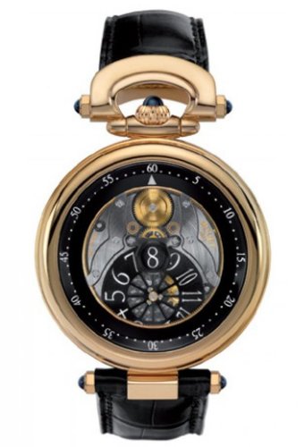 Bovet Fleurier 42 Jumping Hours Amadeo (RG / Blackened Openwork / Leather) AFHS003