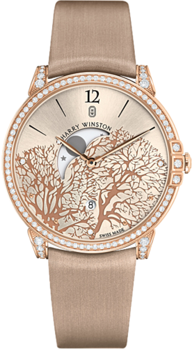 Женские часы Harry Winston Midnight Moon Phase 450/UQMP39RL.W1/D3.1