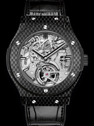 Hublot Classic Fusion Tourbillon Cathedral Minute Repeater Carbon 45mm 504.QX.0110.LR