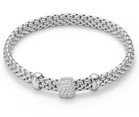Fope браслет FLEX'IT VENDOME White Gold Pave Diamonds 561B PAVEM