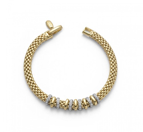 Fope браслет VIRGINIA Yellow Gold Diamonds 597B BBR