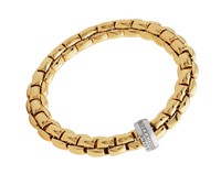 Fope браслет FLEX'IT EKA Yellow Gold Diamonds 604B BBR