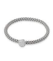 Fope браслет FLEX'IT SOLO White Gold Pave Diamonds 647B PAVEM