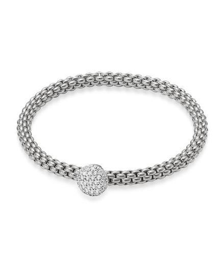 Fope браслет FLEX'IT SOLO White Gold Pave Diamonds 647B PAVEM