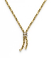 Fope колье MAORI Yellow Gold Tassle Necklace Diamond 809 BBR