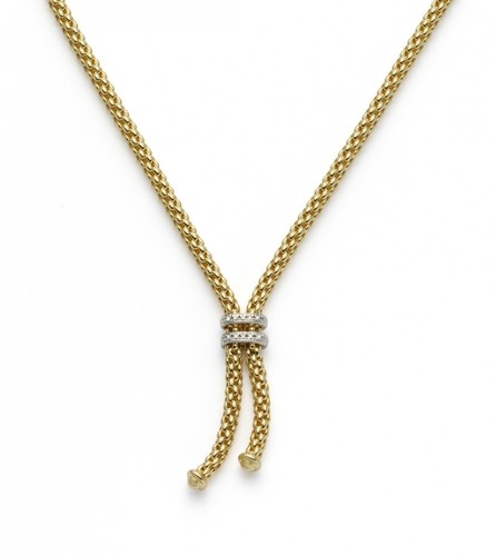 Fope колье MAORI Yellow Gold Tassle Necklace Diamond 809 BBR