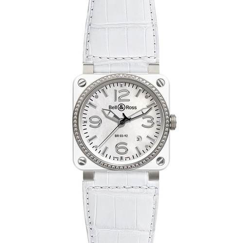 Bell & Ross BR 03-92 White Ceramic & Diamond