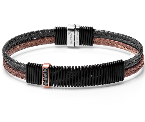 Мужской браслет Bracelet Baraka with Black Diamonds BR221441