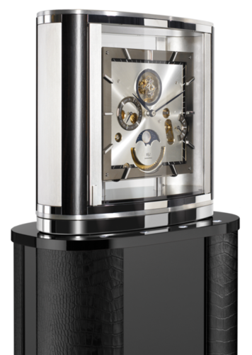 Настольные часы Buben & Zorweg Ellipse Grand Revers Double Tourbillon Rhodium