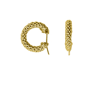 Fope серьги LUCI Yellow Gold Hoop Earrings F125