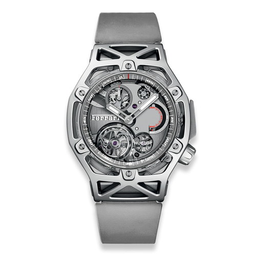 Hublot Techframe Ferrari Tourbillon Chronograph Sapphire White Gold 45mm 408.JW.0123.RX