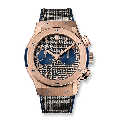 Hublot Classic Fusion Chronograph Italia Independent Pieds-De-Poule King Gold 45mm 521.OX.2704.NR.ITI17