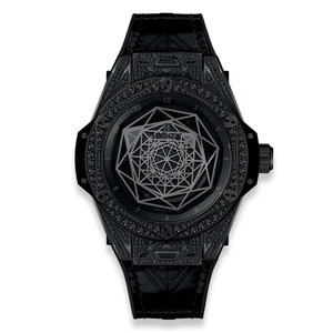 Hublot Big Bang Sang Bleu All Black Pave 465.CS.1114.VR.1700.MXM18