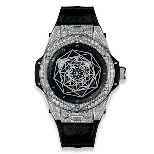 Hublot Big Bang Sang Bleu Steel Pave 465.SS.1117.VR.1704.MXM18