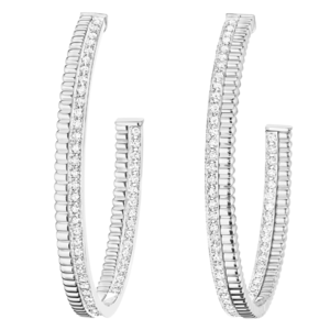 Boucheron Quatre Radiant Edition white Hoop Earrings