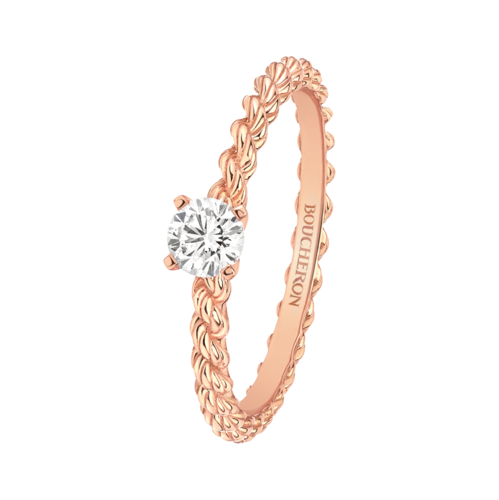 Boucheron Serpent Boheme Pink Gold Solitaire