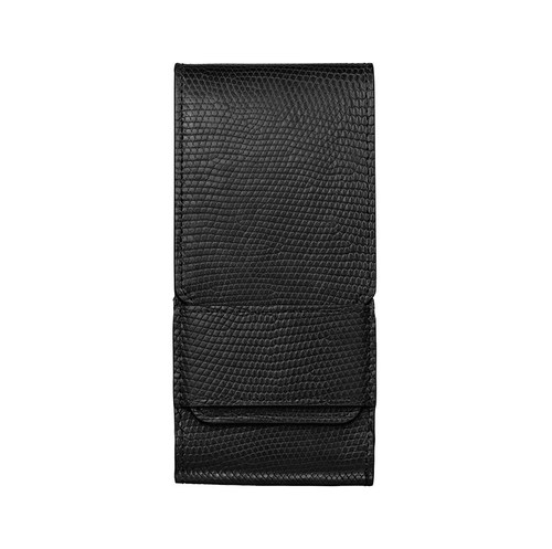 Вертикальный Чехол Vertu Signature Touch из кожи ящерицы черного цвета с откидным клапаном