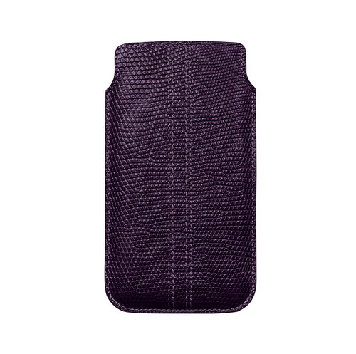 Вертикальный Чехол Vertu Signature Touch из кожи ящерицы сливового цвета