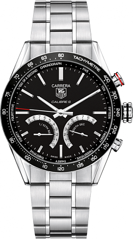 TAG Heuer Carrera 1/100 th sec Electro-Mechanical Chronograph 43 mm CV7A12.BA0795