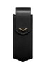 Вертикальный чехол Vertu Signature S из черной седельной кожи с отделкой из желтого золота