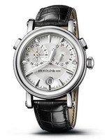 Arnold & Son GMT II Compass Rose (SS / Silver / Leather)