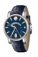 Arnold & Son True Moon (SS / Blue / Leather)
