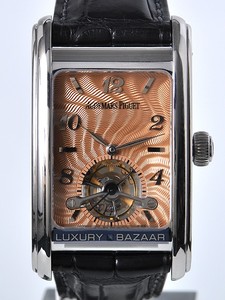 Audemars Piguet Edward Piguet Tourbillon (Platinum / Salmon / Black Leather Strap)