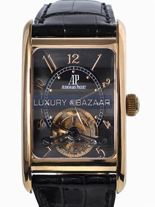 Audemars Piguet Edward Piguet Tourbillon (YG / Black / Black Leather Strap)