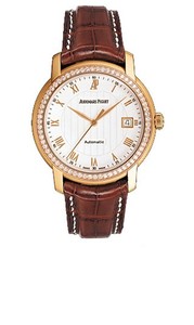 Audemars Piguet Jules Audemars Date (PG-Diamonds / Silver / Leather)