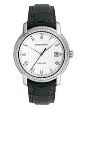 Audemars Piguet Jules Audemars Date (WG-Diamonds / Silver / Leather)