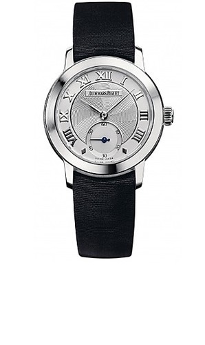 Audemars Piguet Jules Audemars Lady (WG / Silver / Black Satin Strap) 77229BC.ZZ.A001MR.01