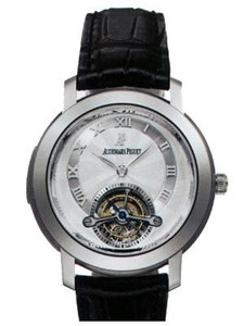 Audemars Piguet Jules Audemars Tourbillon Minute Repeater (WG / Silver / Leather)
