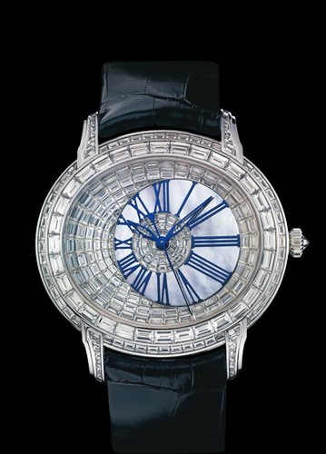 Audemars Piguet Millenary Baguette-Cut Diamonds (WG-MOP-Leather)