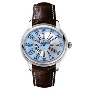 Audemars Piguet Millenary Novelty Automatic (WG / Light Blue / Leather)