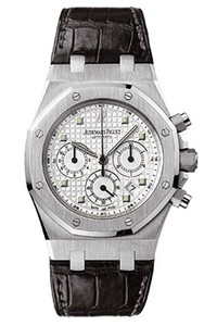 Audemars Piguet Royal Oak Chronograph (WG / White / Leather)