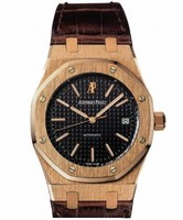 Audemars Piguet Royal Oak Date (RG / Black / Leather Strap)