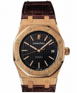Audemars Piguet Royal Oak Date (RG / Black / Leather Strap)