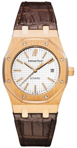 Audemars Piguet Royal Oak Date (RG / White / Leather)