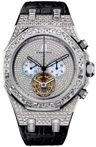 Audemars Piguet Royal Oak Diamond Chrono Tourbillon (WG / MOP / Leather)
