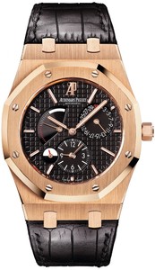 Audemars Piguet Royal Oak Dual Time (PG / Black / Leather)