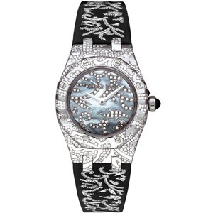 Audemars Piguet Royal Oak Ladies Oak Leaves (WG-Diamonds / MOP / Black Satin)